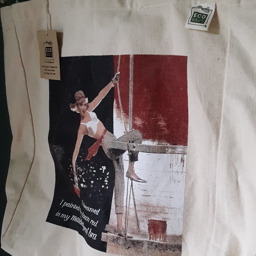 Vintage MAIDENFORM Ad (1960's) Printed on 100% Cotton NWT Canvas Bag by Eco